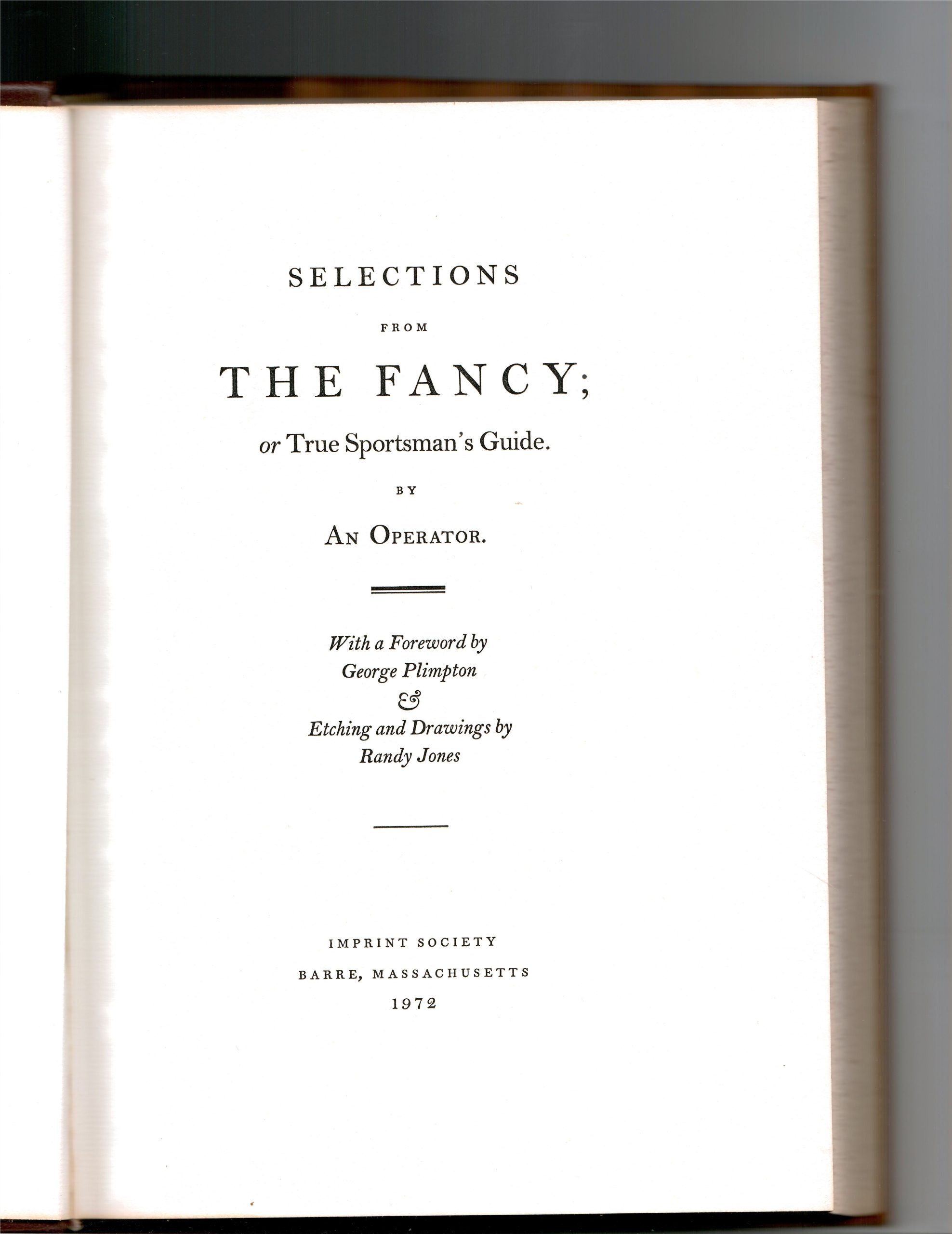 An Operator - Selections From The Fancy; or True Sportsman's Guide - Image 3