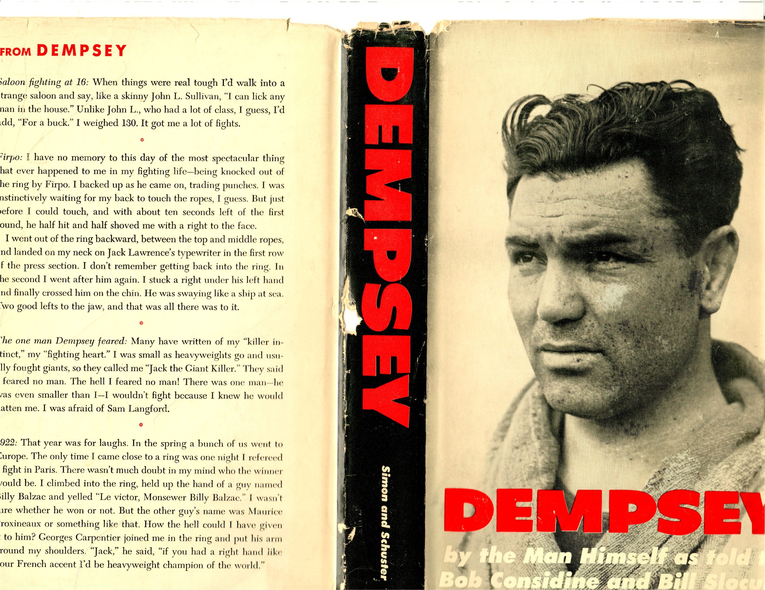 Dempsey, Jack - Dempsey 1960 1st edition. SIGNED