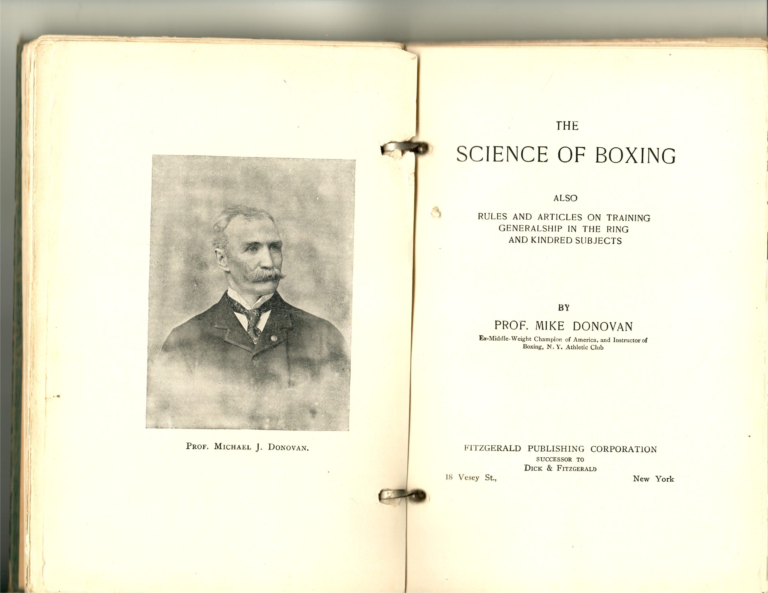 Donovan, Mike - The Science of Boxing' 1893. 78-pages & 'Boxing and Self Defense Taught by the Marshall Stillman Principle TWO BOOKS BOUND TOGETHER IN ONE - Image 3